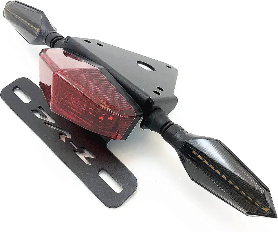 DRZ400 Fender Eliminator Kit - Tail Tidy Compatible with DRZ400S DRZ400SM DRZ400 - License Holder Bracket with Rear Brake Light & Turn Signals (Red)