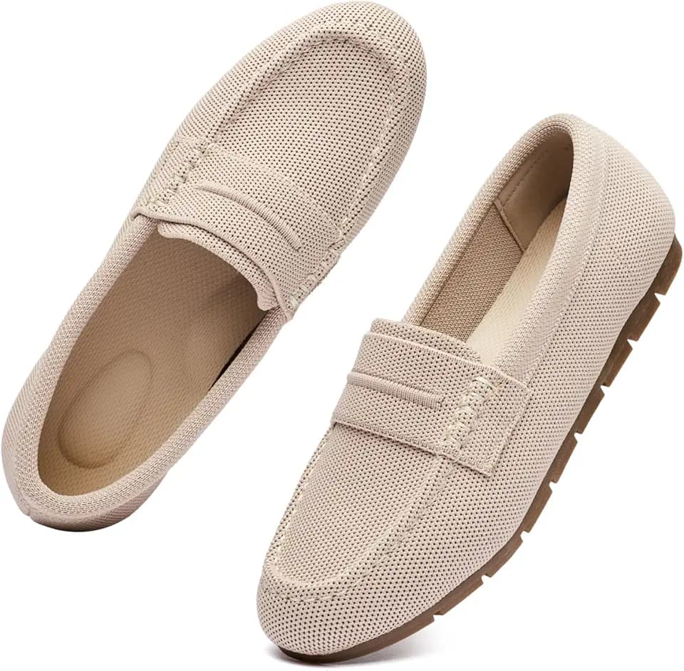 Vespiero Loafers for Women Comfortable Slip on Work Flats Shoes Womens Dressy Casual Walking Shoes