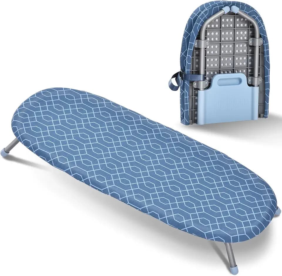APEXCHASER Small Ironing Board Tabletop, Foldable mini Table top Iron Board