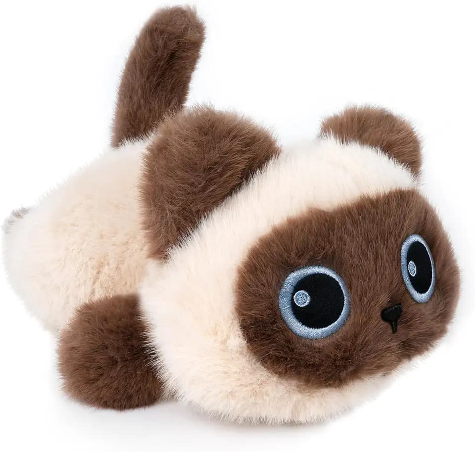 YOUBLEK 1.9 lbs Cat Weighted Stuffed Animals for Adults, Siamese Cat Plush