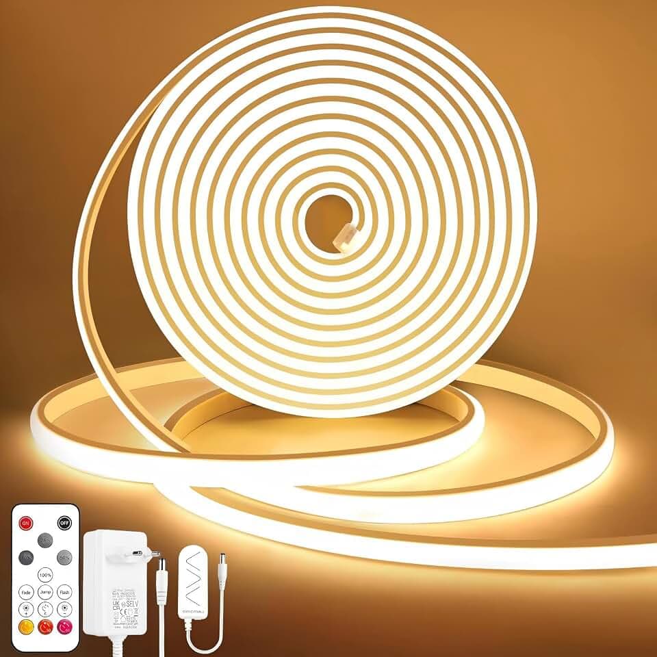 Lamomo COB LED Streifen, Warmweiss Dimmbar Leiste mit Fernbedienung, 2m 24V
