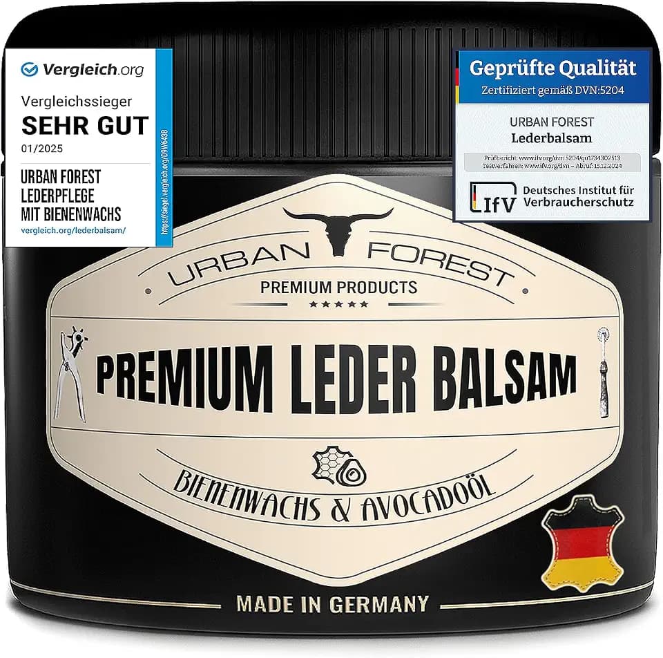 URBAN FOREST Lederpflege Balsam mit Bienenwachs & Avocado-Öl 250ml