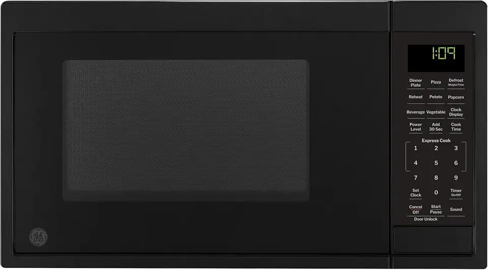 GE Countertop Microwave Oven, 900 Watt, 0.9 Cu. Ft., Black, GCST09N1WBB