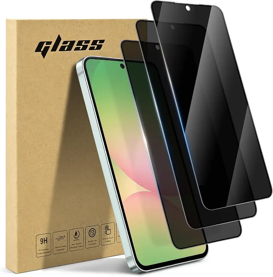 Screen Protector For Samsung Galaxy A56 5G (3-Pack), Tempered Glass Privacy Screen Protector, 9H Hardness, Case Friendly, Anti-Scratch, Anti-Fingerprint, Scratch-Free Screen Protector Does Not Affect The Case