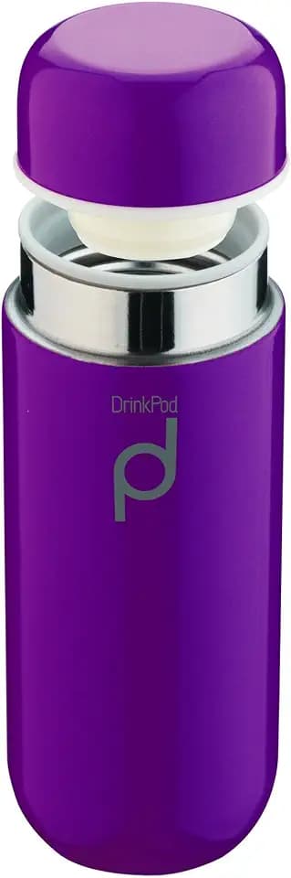 Drink Pod Pioneer Isolierflasche aus Edelstahl 0,2 L Doppelwandig Thermo-Lebensmittelbehälter - Lila