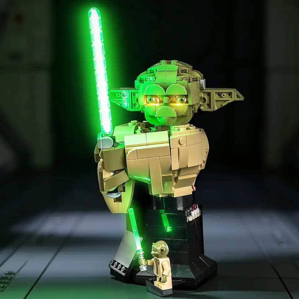 LED Lighting Compatible with LEGO Star Wars Yoda Bust 75438 - JUST Lights,Light Kit Compatible with LEGO 75438,NOT Included The Model