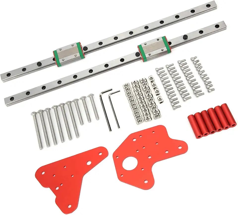 Eujgoov Linear Slide Rail Double Z Axis Kit for 3D Printers - Ender-3 Ender-3 Pro Ender-3 V2 CR-10 CR-10S Upgrade, High Linear Rail, Adjustable Design, Durable Construction