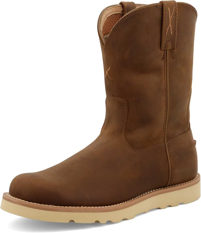 Twisted X Men's 10" Pull On Soft Round Toe Wedge Sole Work Boot
