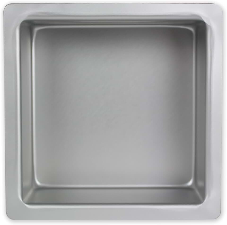 PME Quadratische Backform aus eloxiertem Aluminium, 254 x 254 x 102 mm, 25 x 25 x 10 cm, Silver