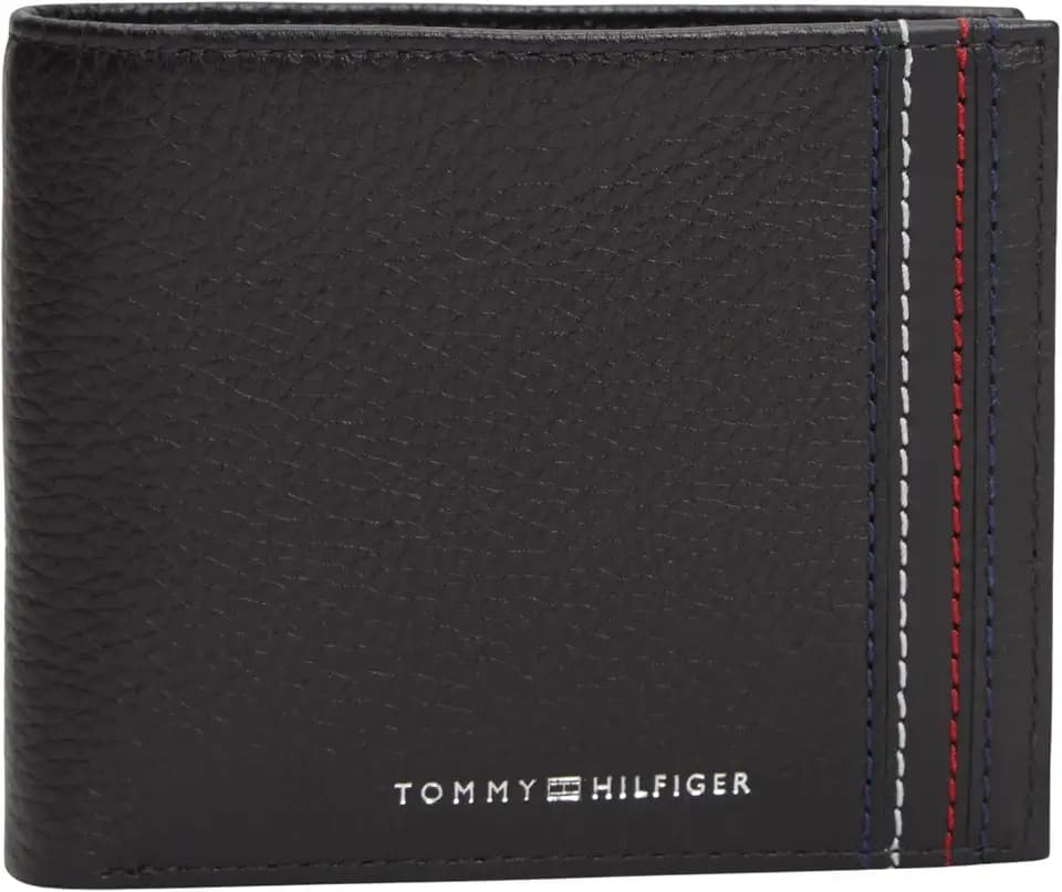 Tommy Hilfiger Herren Geldbeutel Central Coin aus Leder, Schwarz (Black), Einheitsgröße