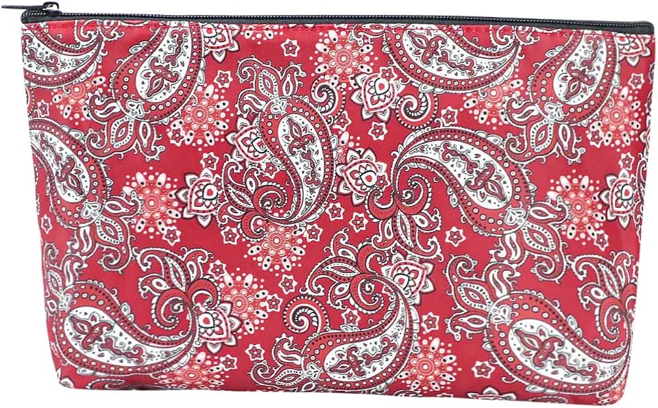 Empty Mahjong Bag,Thickened Red Printed American Mahjong Tiles Bag (Case Only)