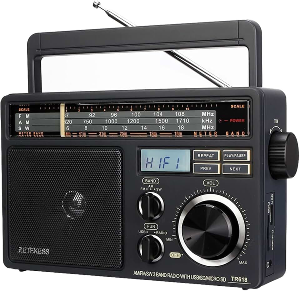Retekess TR618 Radio Batteriebetrieben, Tragbares Radio