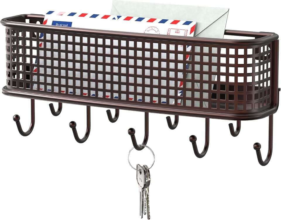 Deco Brothers Wand-Schlüsselhalter und Post-Organizer, Bronze
