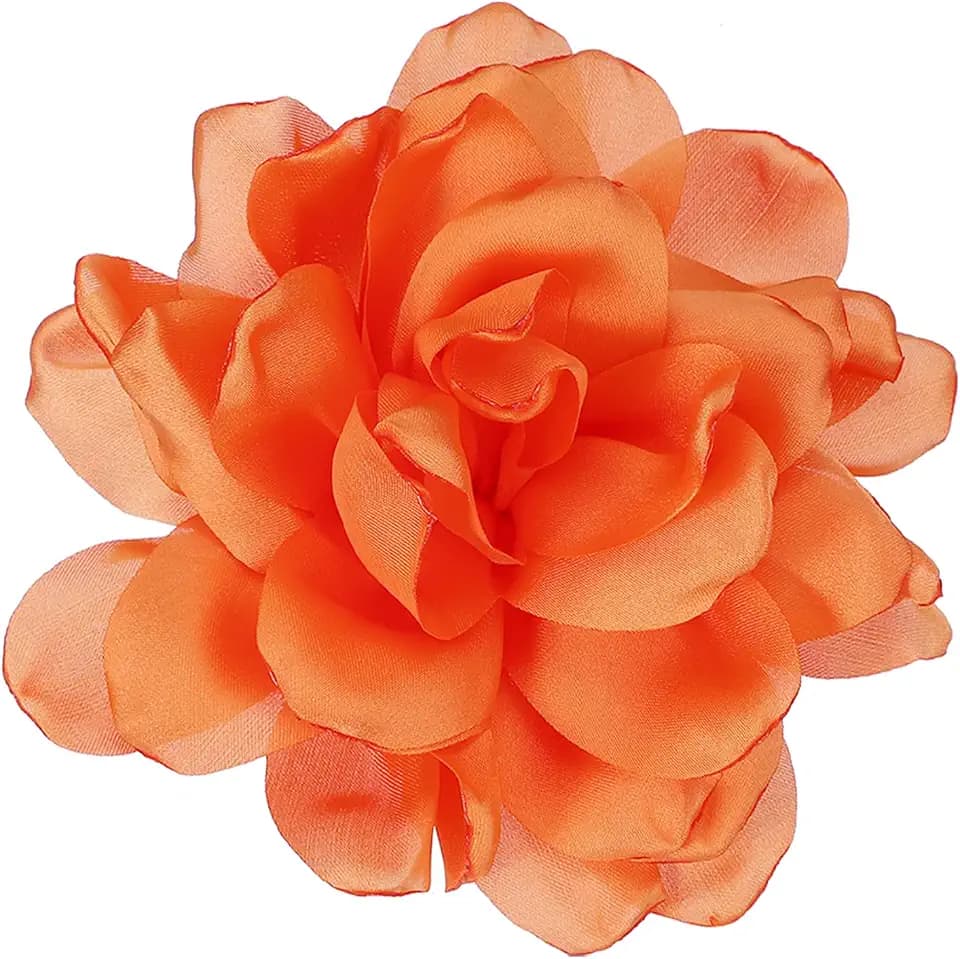 PATIKIL Silk Satin Flower Brooch Pin Large Peony Floral Lapel Pin for Women Wedding Party Birthday Dance Banquet Dress Clothes Hat Bag Decoration