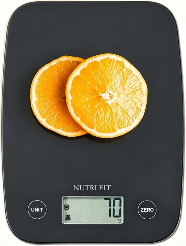 NUTRI FIT Digitale Küchenwaage aus Kunststoff, 5kg/11lb, Dunkelblau