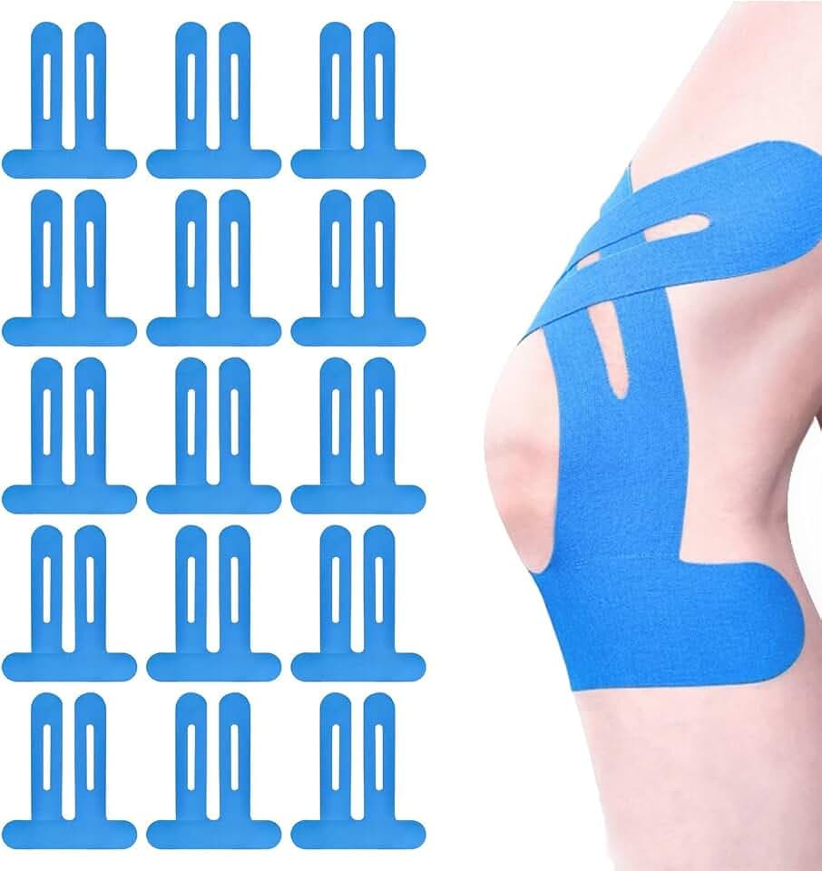 15 Stück Precut Kinesiotapes,Knie Tape,Tape Sport,Mit Perfektem Trage Komfort Bondage Tape Für Joints Support Muskel,Schmerzlinderung Mit Perfektem Trage Komfort Wasserfestes Elastisches