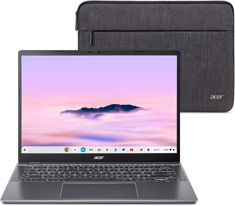 Acer Chromebook Plus 514 Laptop with Google AI – 14" WUXGA 1920 x 1080 IPS Touch Matte Display | Intel Core i3-1315U | 8GB LPDDR5 | 256GB SSD | Wi-Fi 7 | FHD Camera | Chrome OS | CB514-5HT-33RD