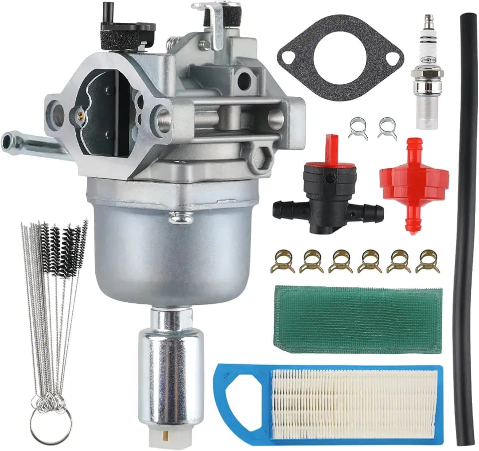 Carburetor for B&S 594601 796587 591736 19 19.5 20 20.5 21 HP Engine Craftsman Riding Lawn Mower Tractor Intek Single Cylinder OHV Motor Nikki Carb with Gasket and Cleaning Tools