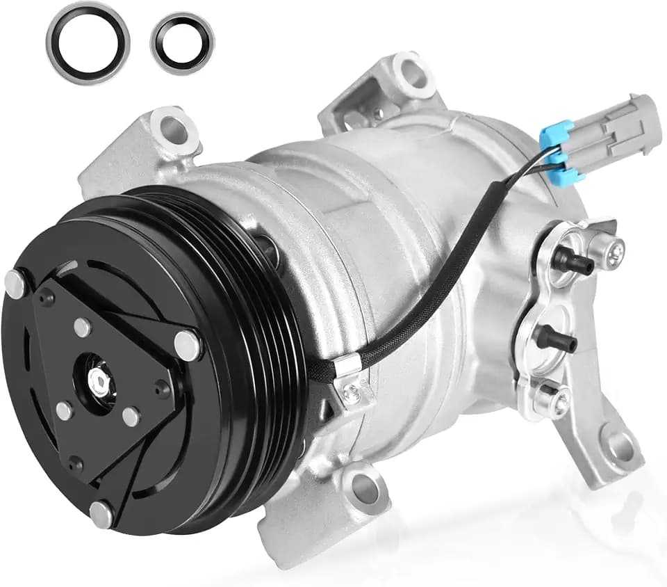 HYR New AC Compressor with Clutch Compatible with 2000-2013 Chevrolet, GMC Models - Silverado, Sierra, Tahoe, Yukon, Suburban, Express, Escalade, Savana, Avalanche, & More, 2 Mounting Holes CO 29002C