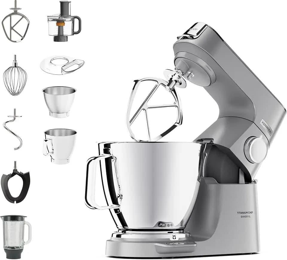 Kenwood Titanium Chef Baker XL - Küchenmaschine 1200W 7L+5L Silber