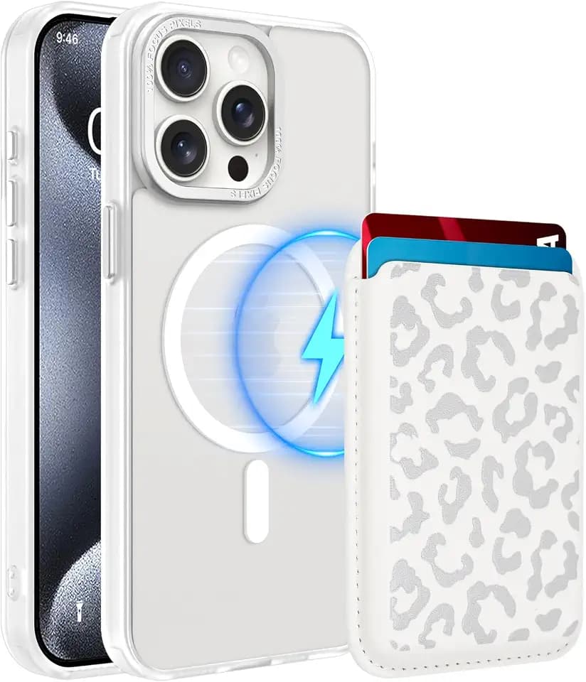 Magnetic Designed for iPhone 15 Pro Max Case 6.7" 2023, White