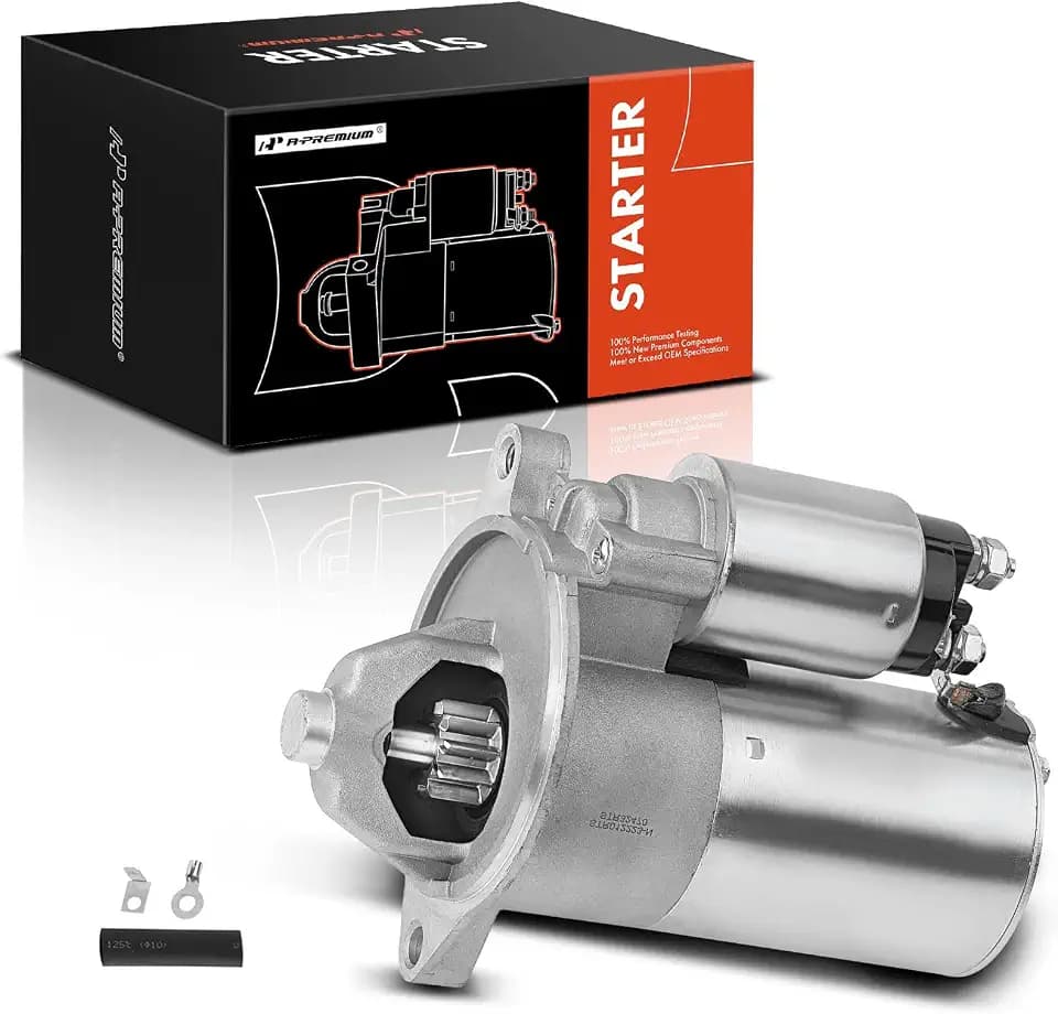 A-Premium Starter Motor, 12V 1.5KW 10 Teeth Clockwise, Compatible with Ford