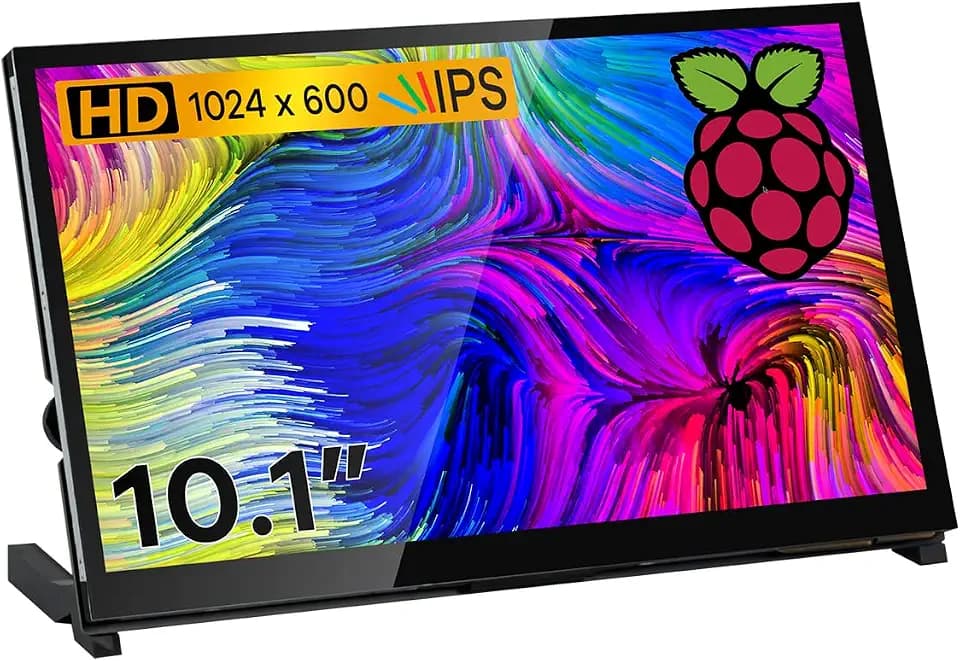 Hosyond 10.1" IPS LCD Capacitive Touch Screen HDMI Display Portable Monitor 1024X600 Built-in Dual Speakers for Raspberry Pi 5/4/3 Xbox PS4 Windows 7/8/10
