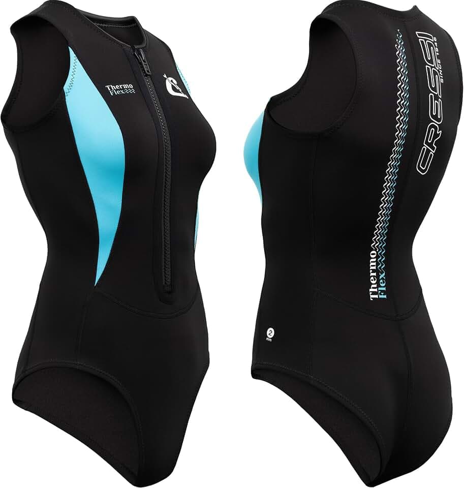 CRESSI seit 1946 - ThermoFlex Lady Swimsuit 2mm - Damen Badeanzug aus weichem Neopren 2 mm, Schwimmen, Schnorcheln, AquaFitness und für Verschiedene Wassersportarten