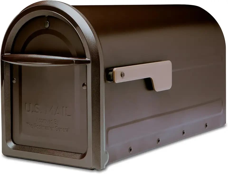 Architectural Mailboxes Mapleton Post Mount Mailbox, Rubbed Bronze, Large