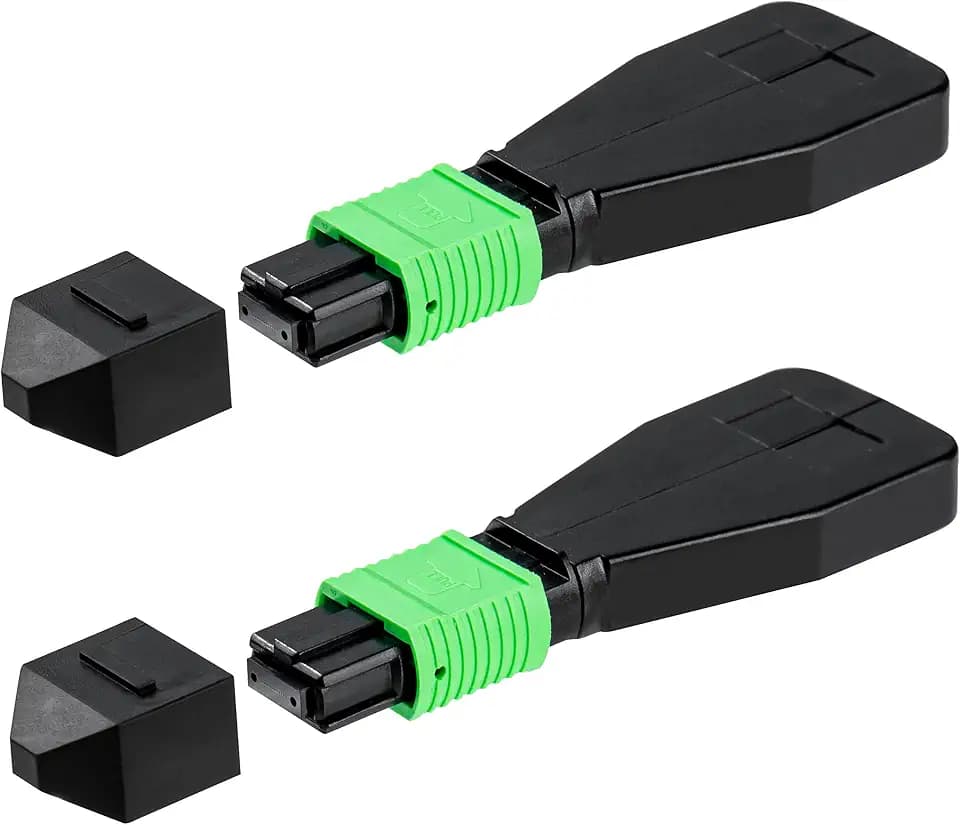 GwliUni 2Pcs MPO Loopback Single Mode Female Plug Supports 12 Fiber Core 6 Channels Type A for 40G 100G Networks and QSFP Testing