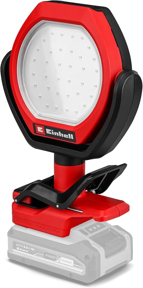 Einhell Akku-Outdoor-Lampe GC-OL 18/1500 Li-Solo | PXC | 18 V | 1500 lm | 7000 K | 4 m Leuchtweite | schwenk- & drehbarer Leuchtkopf | 3 Helligkeitsstufen | ohne Akku