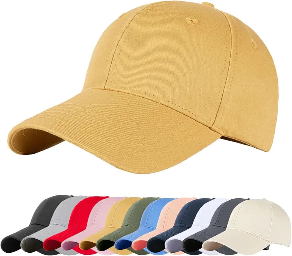 Enwokran Baseballkappe Herren Basecap Damen, Unisex Klassische Sonnenschutz Baumwolle Verstellbar Sport Mütze Atmungsaktiv für Sport Wandern Ausflug