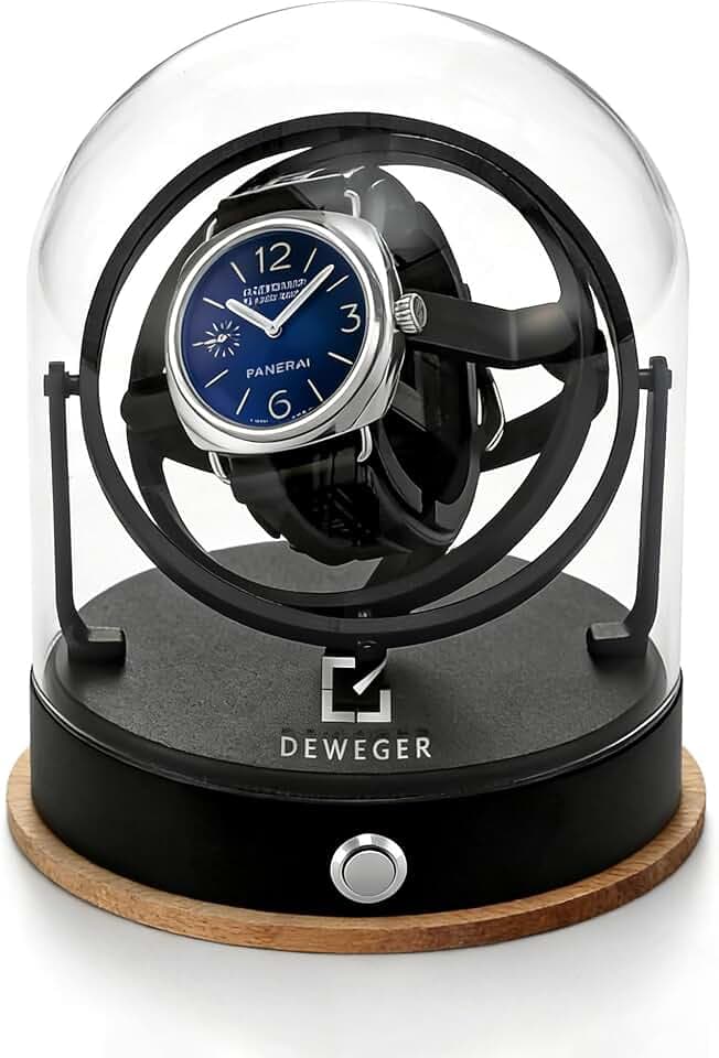 Orbit Uhrenbeweger für mechanische Uhren, leiser Motor, passend für Damen und Herren, für Rolex und die meisten, Gold, Modisch 360° Drehung