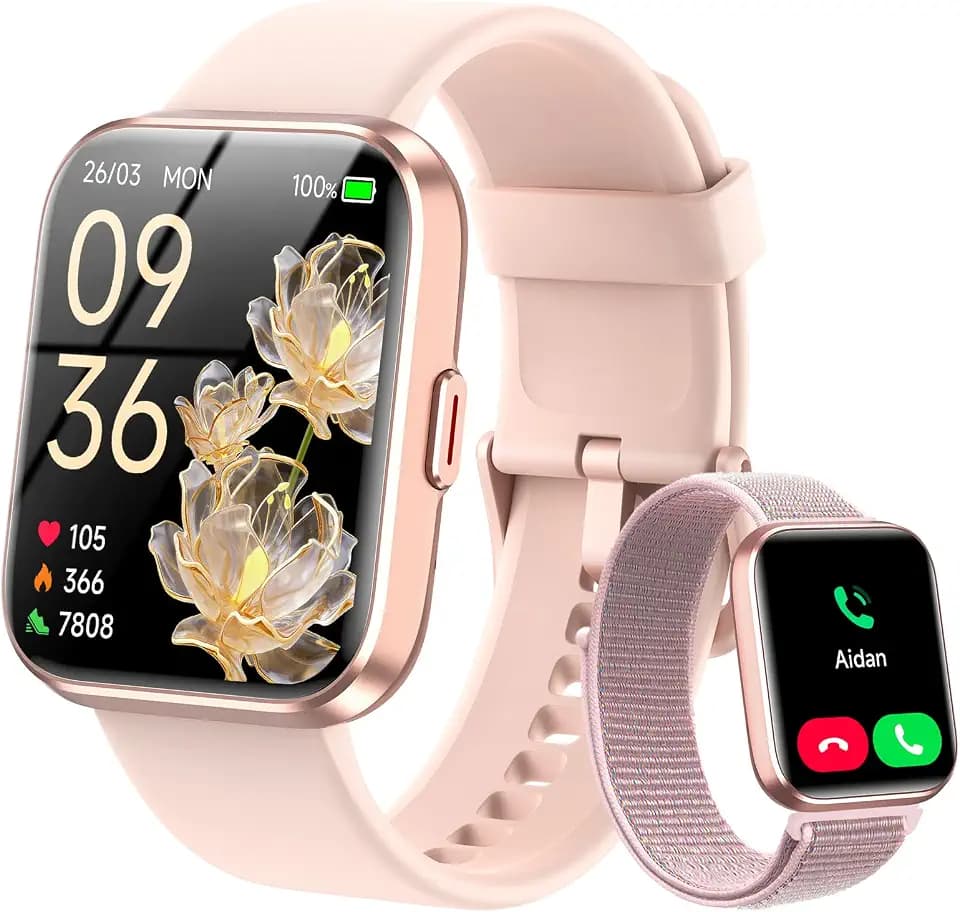 Smart Watches for Women, 1.83" Alexa Smart Watch for Android & iPhones with Call/SMS/Reminder, 120+ Sport Modes Fitness Watch with Sleep/Heart Rate Monitor, Activity & Health Tacker, 3ATM Sport Watch