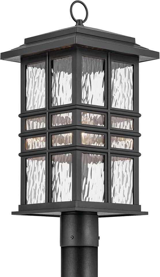 Kichler Beacon Square Post Light, Textured Black