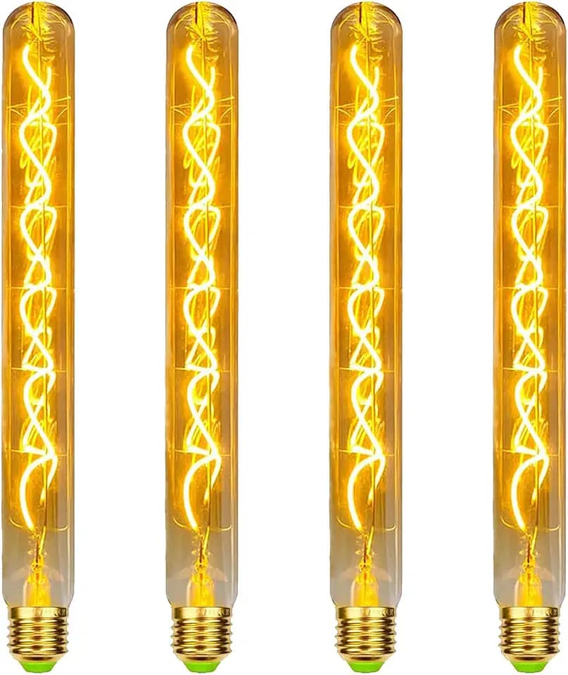 Edison Vintage Glühbirne E27, E27 LED Vintage Dimmbar 4W Röhre Wandlampe in 30CM Länge, Retro Lampe LED Röhre Glühbirne Ideal für Wandlampe,Steampunk-Lampen - 4 Stück