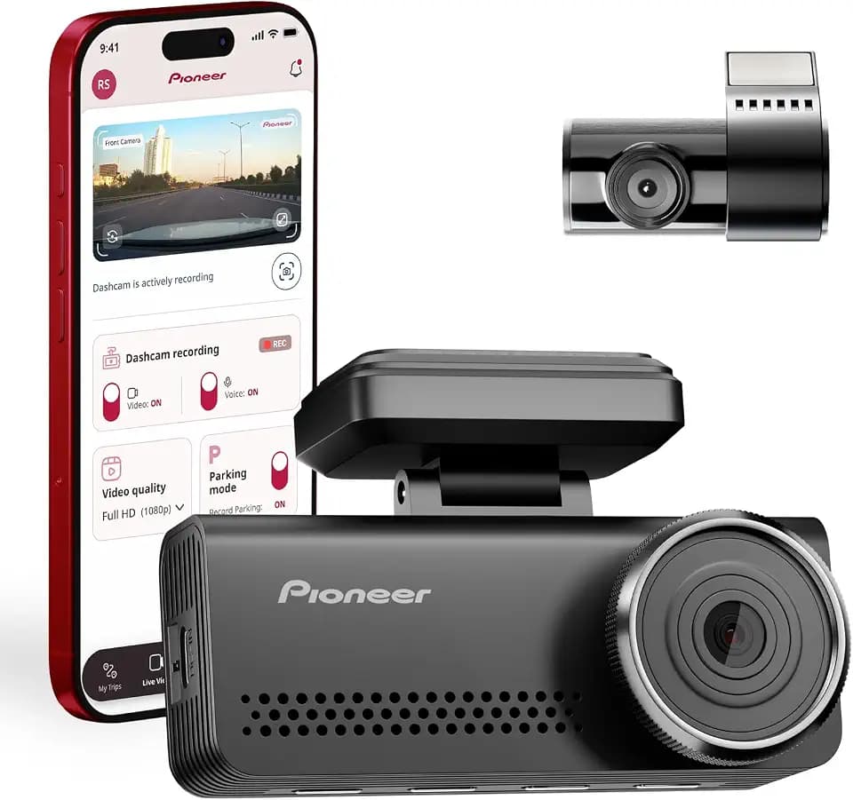 Pioneer VREC-Z820DC Premium 4K Dual Dash Cam Front and Rear Car Camera
