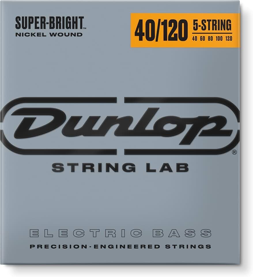 JIM DUNLOP - DBSBN40120 - Bass-Saiten - Super Bright Light /5 Saiten 40-60-80-100-120