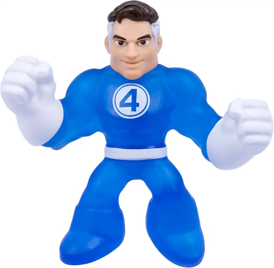 Heroes of Goo Jit Zu Marvel Studios The Fantastic 4 First Steps, Mister Fantastic Stretchy, Goo Filled 4.5" / 11.4 CM Action Figure, with Unique Gel Fillings 3 to Collect