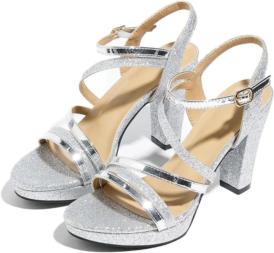 Block Heeled Platform Sandals