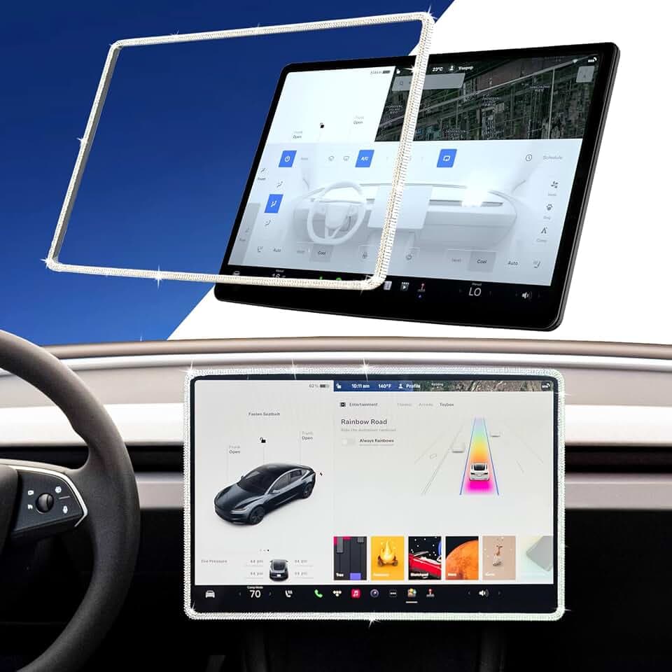 Bling Bling 15.4" Screen Protector Frame for Tesla Model 3 & Y
