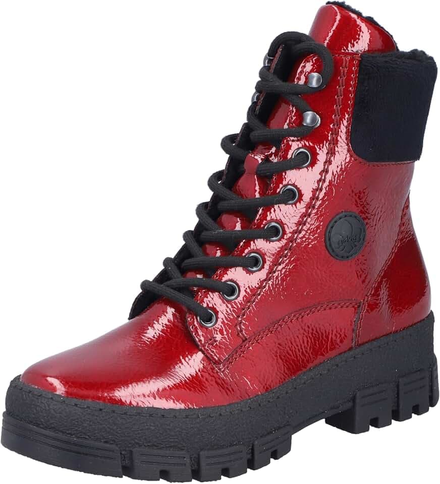 Rieker Sportl Schnür Boot warm Weite H blau