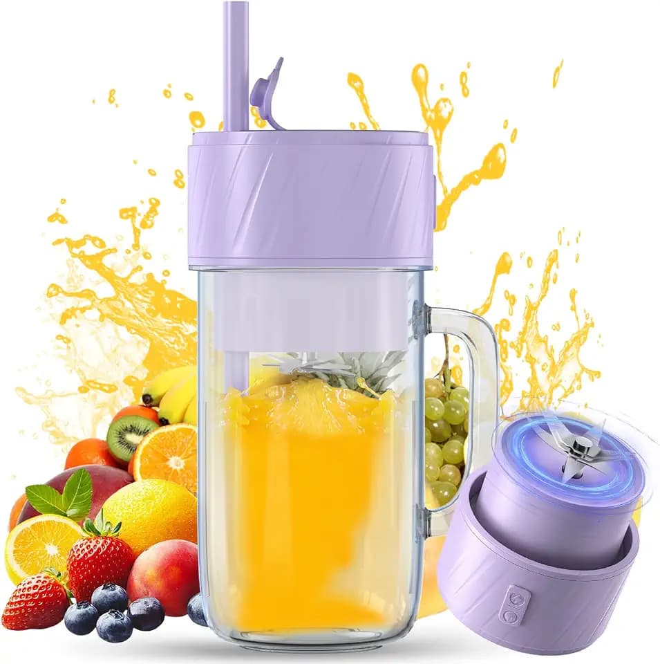 Mixer Smoothie Maker, Smoothie Mixer Klein, Mini Tragbarer Blender, Tragbarer Mixers USB, Smoothie-Makers to go, Standmixer 400ML, BPA-frei, PulseMotion &BlendPro Technologie