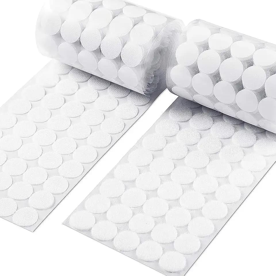 AIMAX 600 Stück Klettpunkte Selbstklebend 20 mm, Extra Stark Klebend