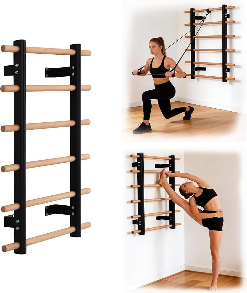 Swedish Ladder Stall Bar System, Wall‑Mounted Home Gym Fitness Equipment
