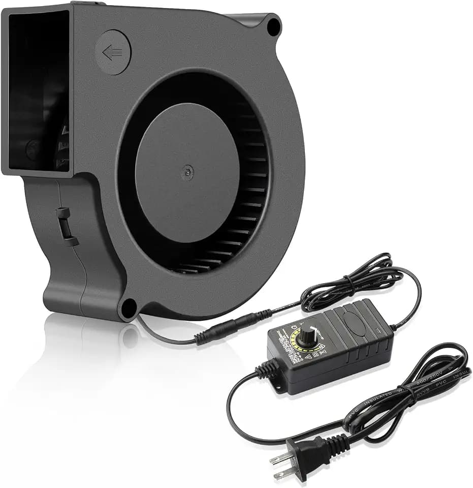 Wathai 75mm x 30mm Blower Fan Dual Ball with AC 110v - 240V Speed Control