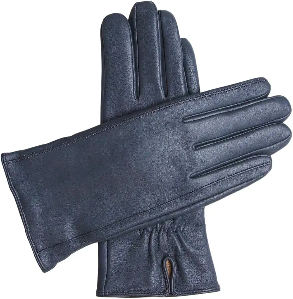 Downholme Klassische Lederhandschuhe mit Innenfutter aus Kaschmir für Damen