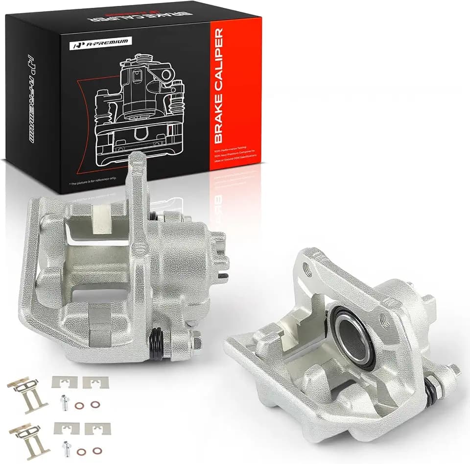 A-Premium Rear Left and Right Side Disc Brake Calipers with Bracket