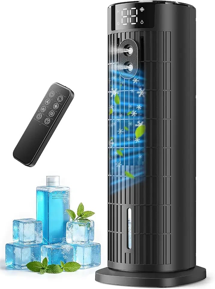 Tragbare Klimaanlage ohne externe Belüftung, mattschwarz