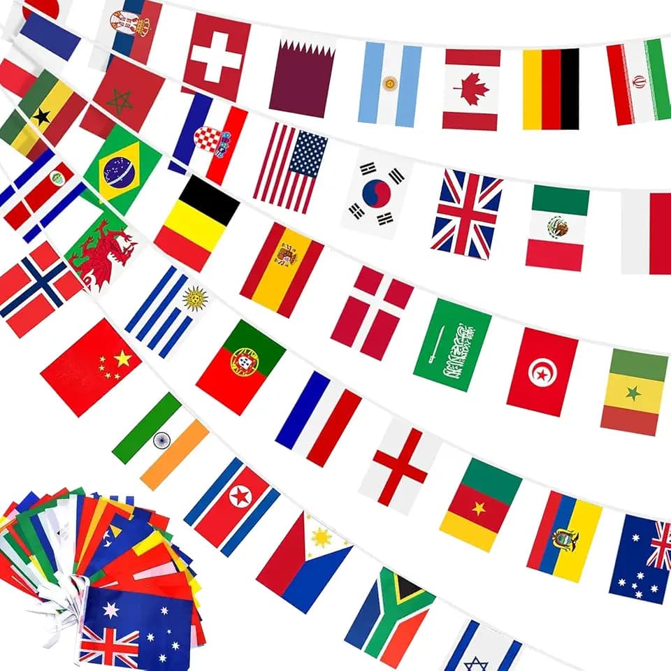 100 Countries String Flag Banner,98FT World Flags Bunting Banners,International Mini Flags Garland for Bar/School/Olympic/Sports Events/World Cup/Around The World Party/International Party/Multicultural Decorations